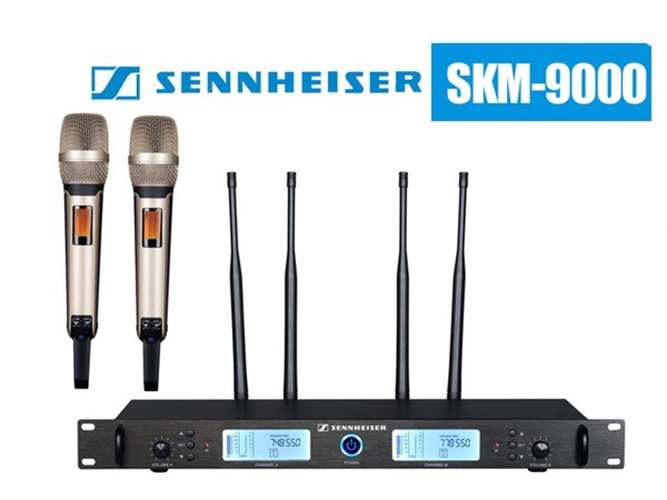 Micro karaoke Sennheiser SKM 9000 - Mic karaoke chuyên nghiệp, đầu thu anten 4 râu - Xử lí tiếng ồn, tạp âm cực tốt -Thiết kế kim loại sang trọng, cao cấp - Hàng nhập khẩu