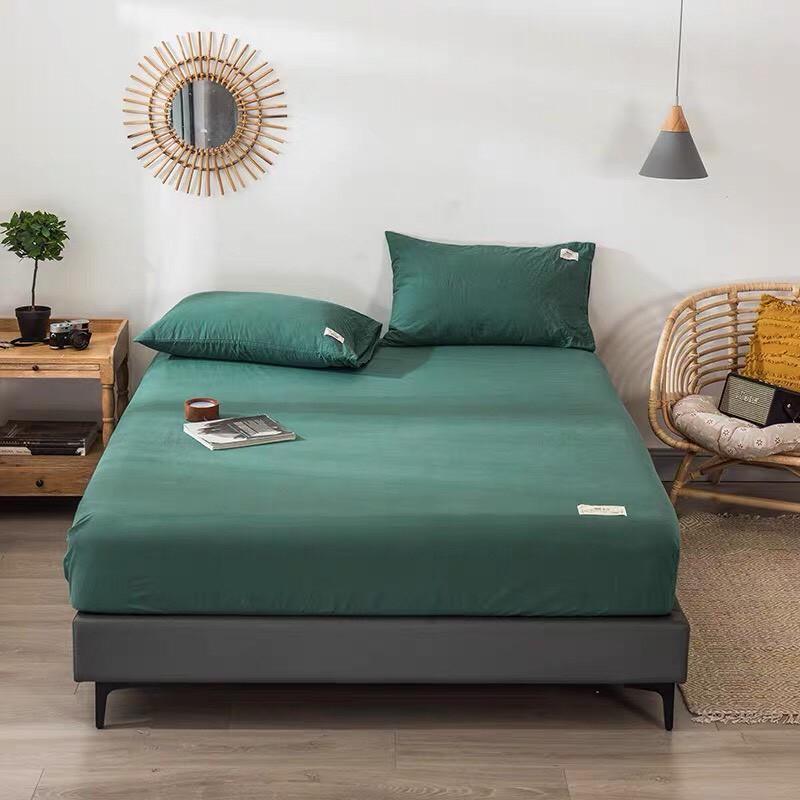 Sét ga gối cotton Tici phong cách hàn Quốc hàng trơn 1 màu