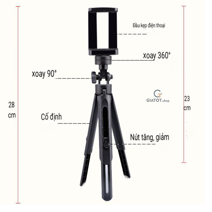 Giá đỡ 3 chân Tripod Support MT01 xoay 360 độ chiều cao 16 - 21cm đem đi mọi nơi khi gấp gọn tiện dụng