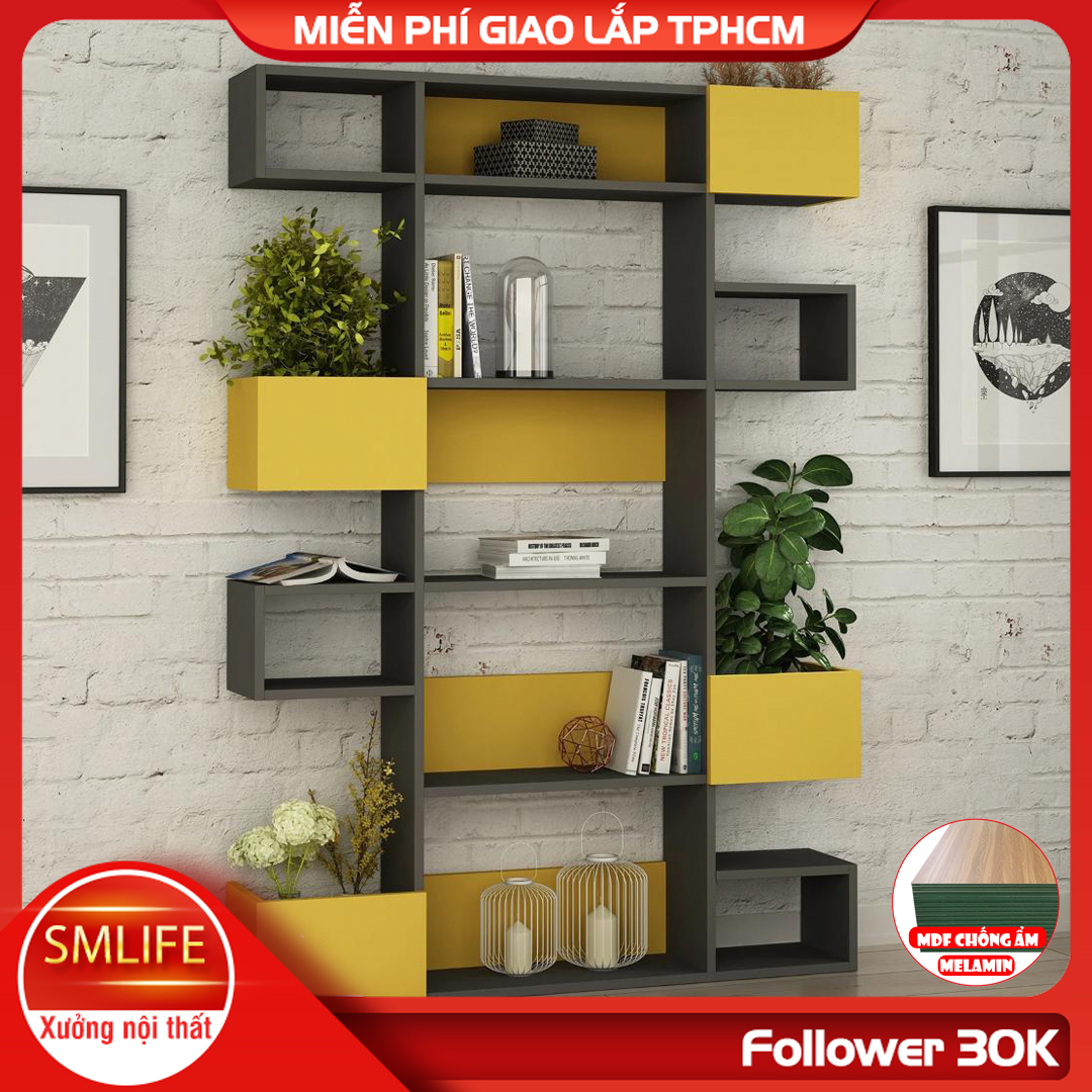 Giá sách gỗ phong cách hiện đại SMLIFE Benazir