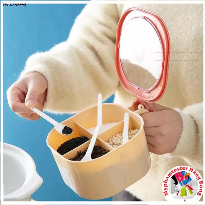 Lọ đựng gia vị, hũ đựng gia vị kèm thìa múc