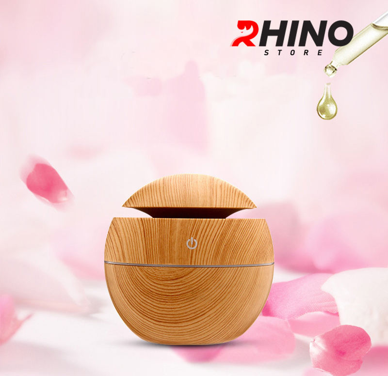 Máy phun sương tinh dầu tạo ẩm Rhino H402 hình cầu, dung tích 200ml nhiều màu - Hàng chính hãng