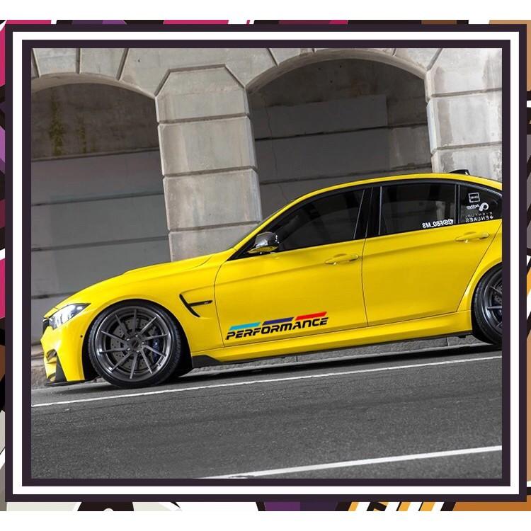 Sticker dán xe oto, Decal dán xe oto, Tem dán cửa xe ô tô Performance