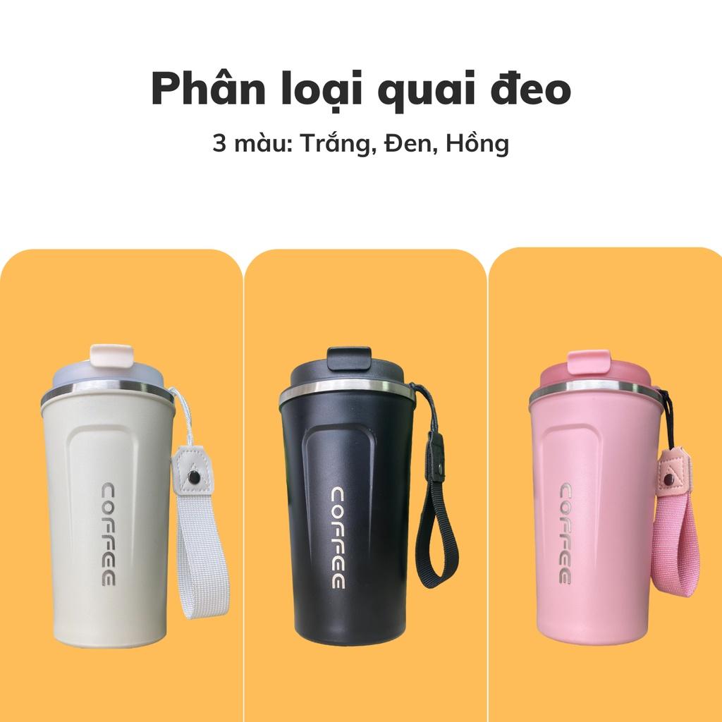 Bình giữ nhiệt ly cốc giữ nhiệt khắc tên sticker chất liệu thép không gỉ 304 dung tích 510ml 5 màu sắc giữ nhiệt 8 -12h