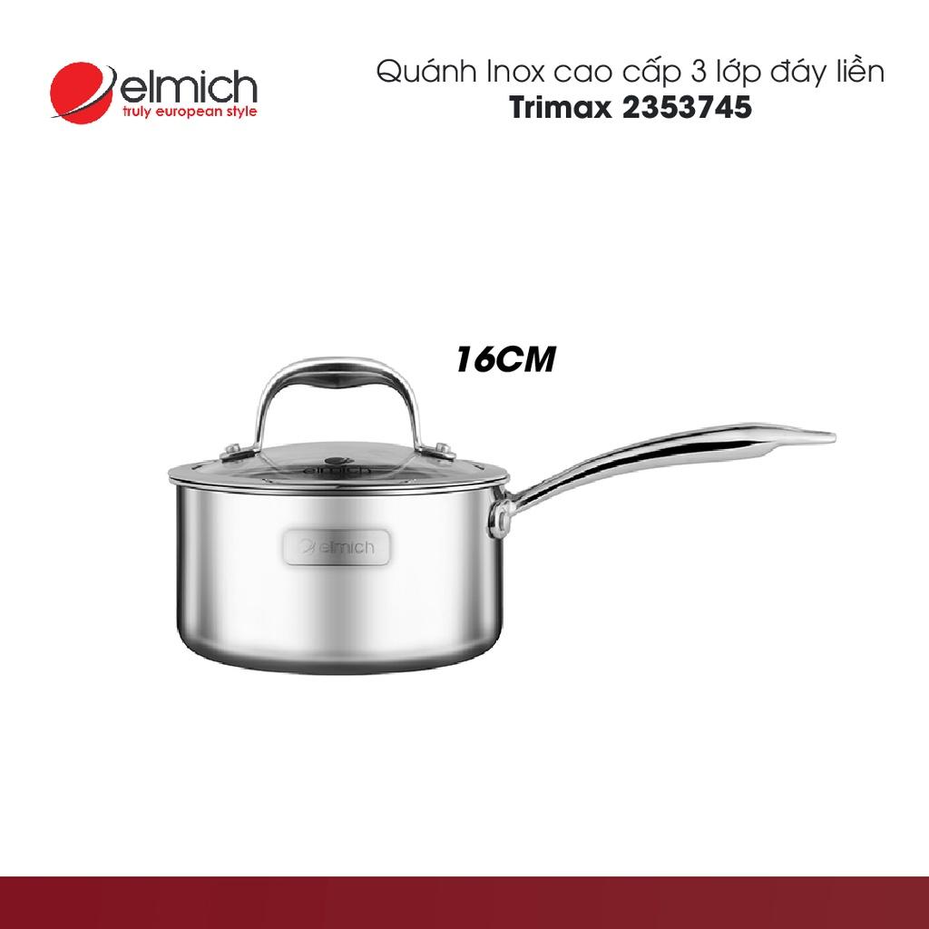 Quánh inox 3 lớp cao cấp đáy liền Tri-max XS EL-3745 size 16cm