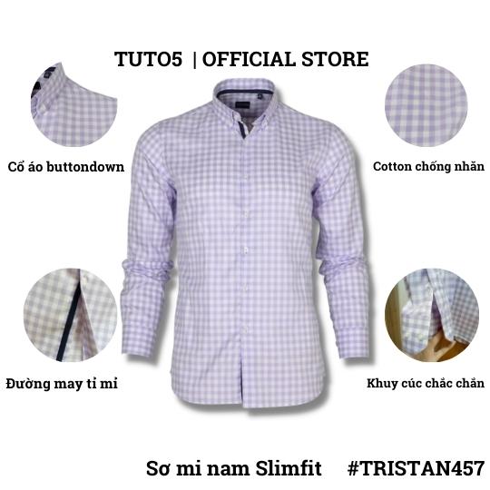 Áo sơ mi dài tay nam TUTO5 sơ mi công sở họa tiết sọc kẻ Slim fit Shirt cotton chống nhăn cao cấp phong cách trẻ trung, nam tính - TRISTAN457 - 38