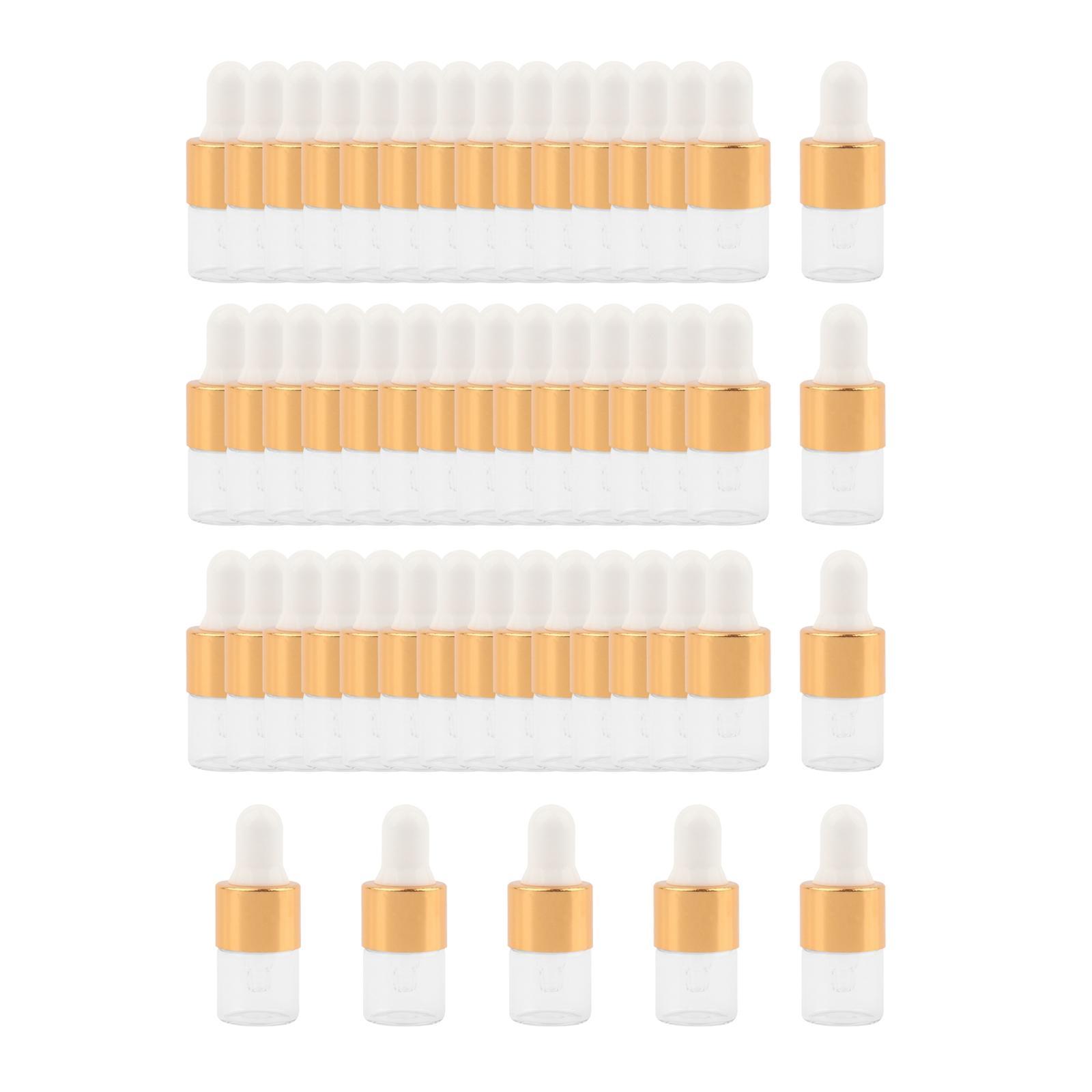 50x Portable Essential Oil Bottle Mini Dropper Bottles for Liquid Travel