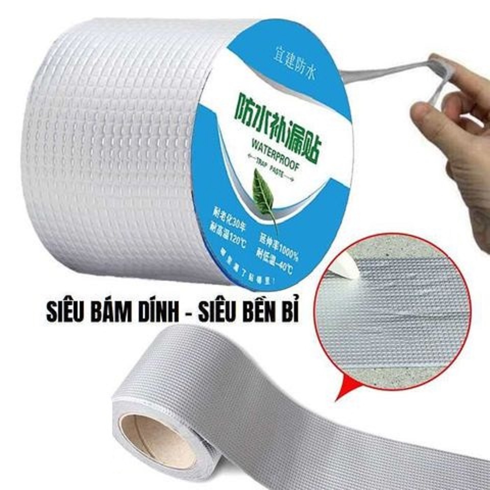 Combo 2 Cuộn băng keo chống thấm dột kích thước dài 5m x rộng 10cm