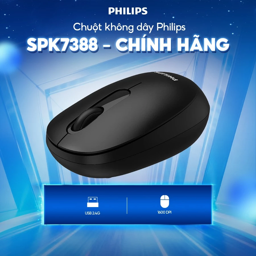Chuột không dây Philips SPK7388 - Hàng Chính Hãng