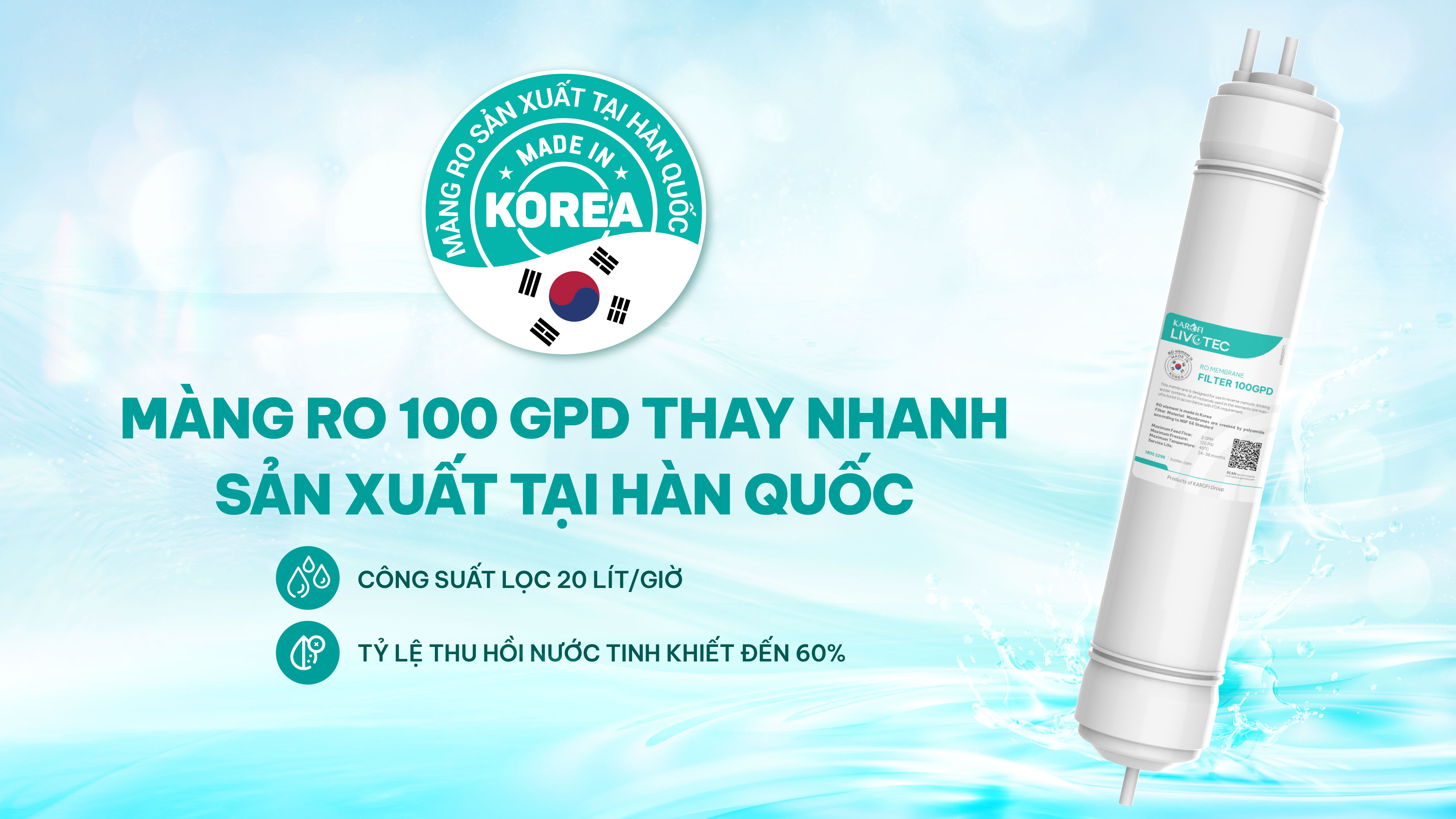 Máy lọc nước RO 10 lõi Karofi Livotec 606 - Hàng chính hãng