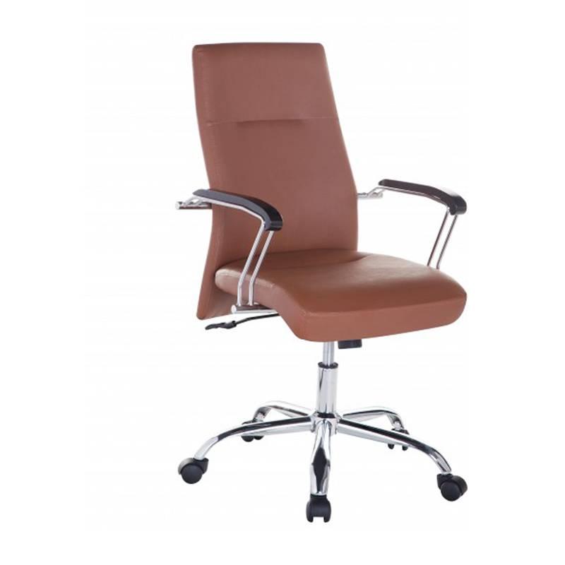 Ghế Trưởng Phòng Tay Ốp Gỗ Chân Thép Mạ Cao Cấp IBIE IB310 - Đen