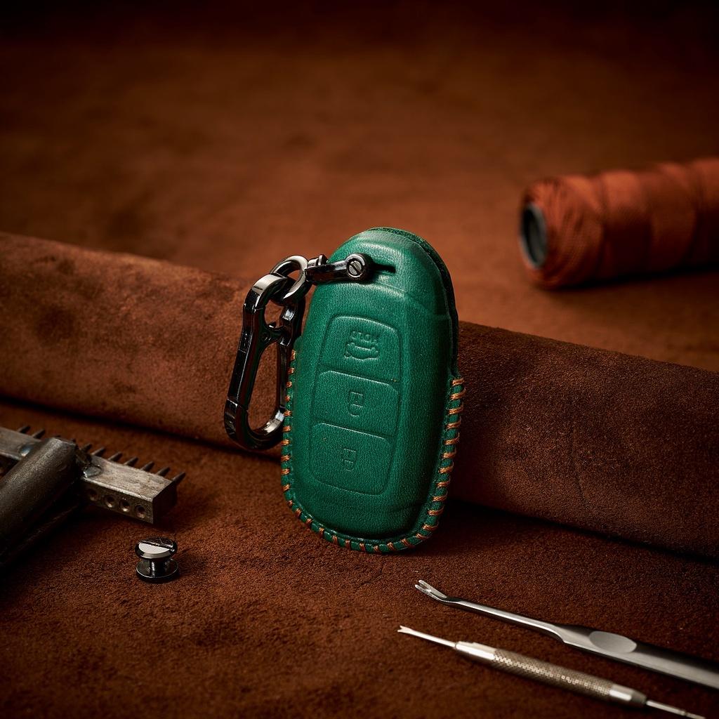 Bao Da Chìa Khóa Handmade Hyundai Kona Da Bò Thật