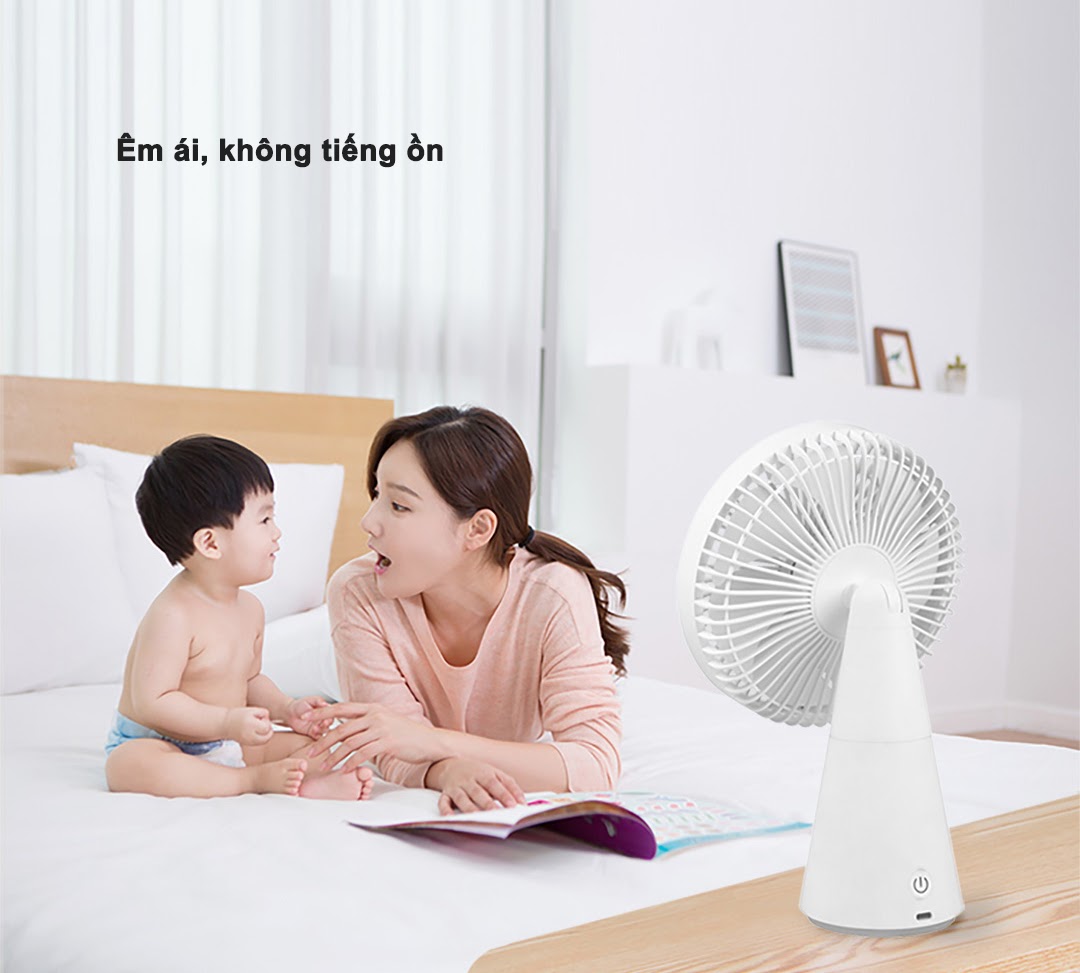 Quạt Tích Điện Để Bàn Xiaomi Mijia Phiên Bản 2023 Không Gian Sử Dụng 10-20m2 Sử Dụng 18 Giờ Liên Tục - Hàng Chính Hãng