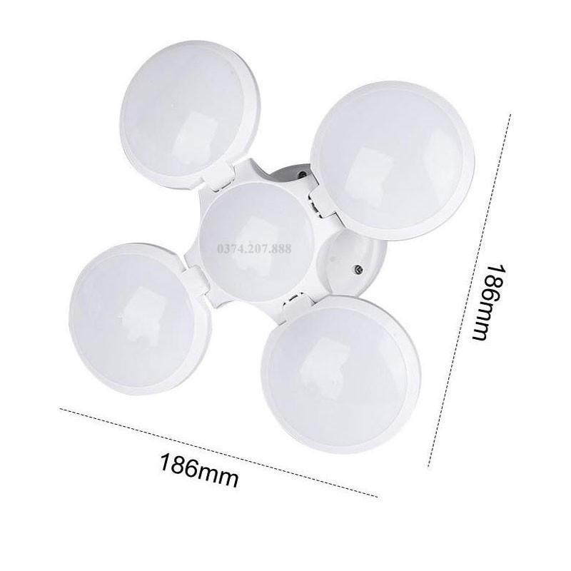 Đèn Led Năng Lượng Mặt Trời Tích Điện 40W, Đèn 4 Cánh Đuôi E27 Football UFO Lamp 4 Chế Độ Sáng