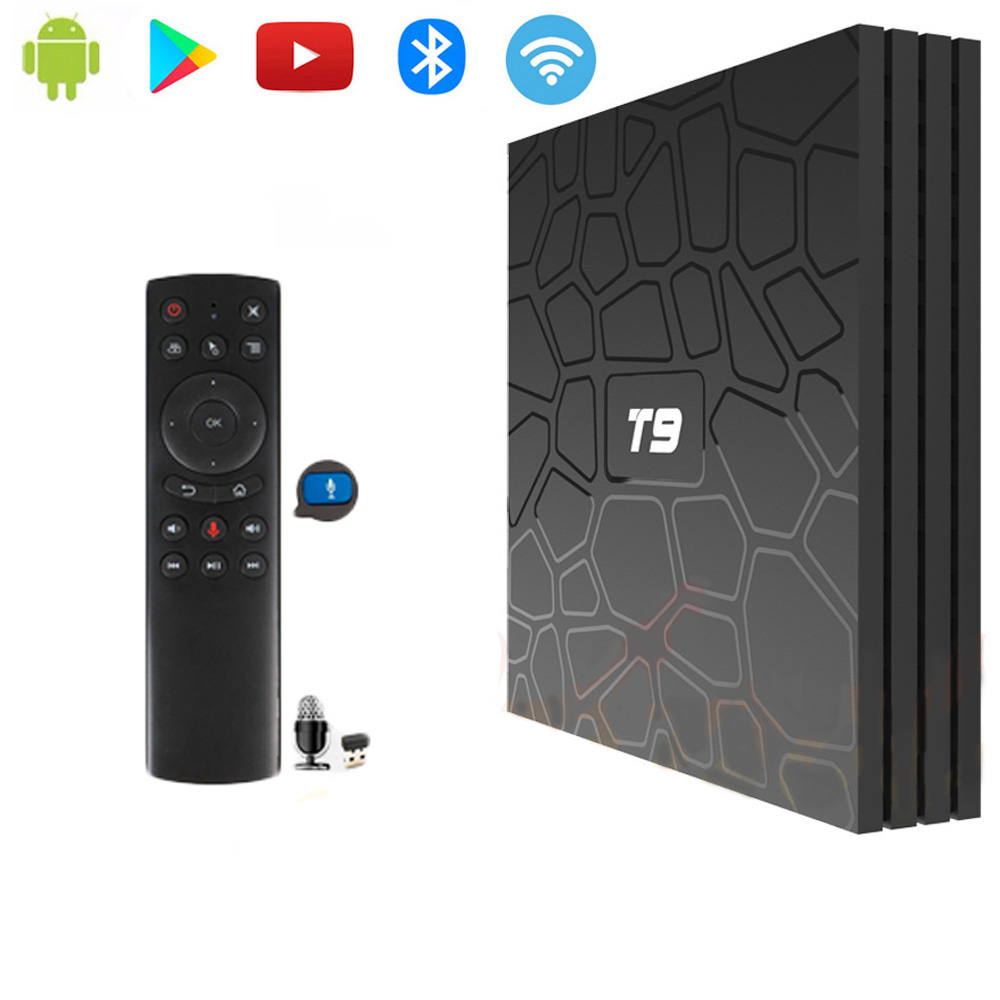 Thiết bị android T9 có điều khiển giọng nói và cử chỉ Ram 4G, Rom 32G, Bluetooth cài sẵn bộ ứng dụng giải trí miễn phí vĩnh viễn