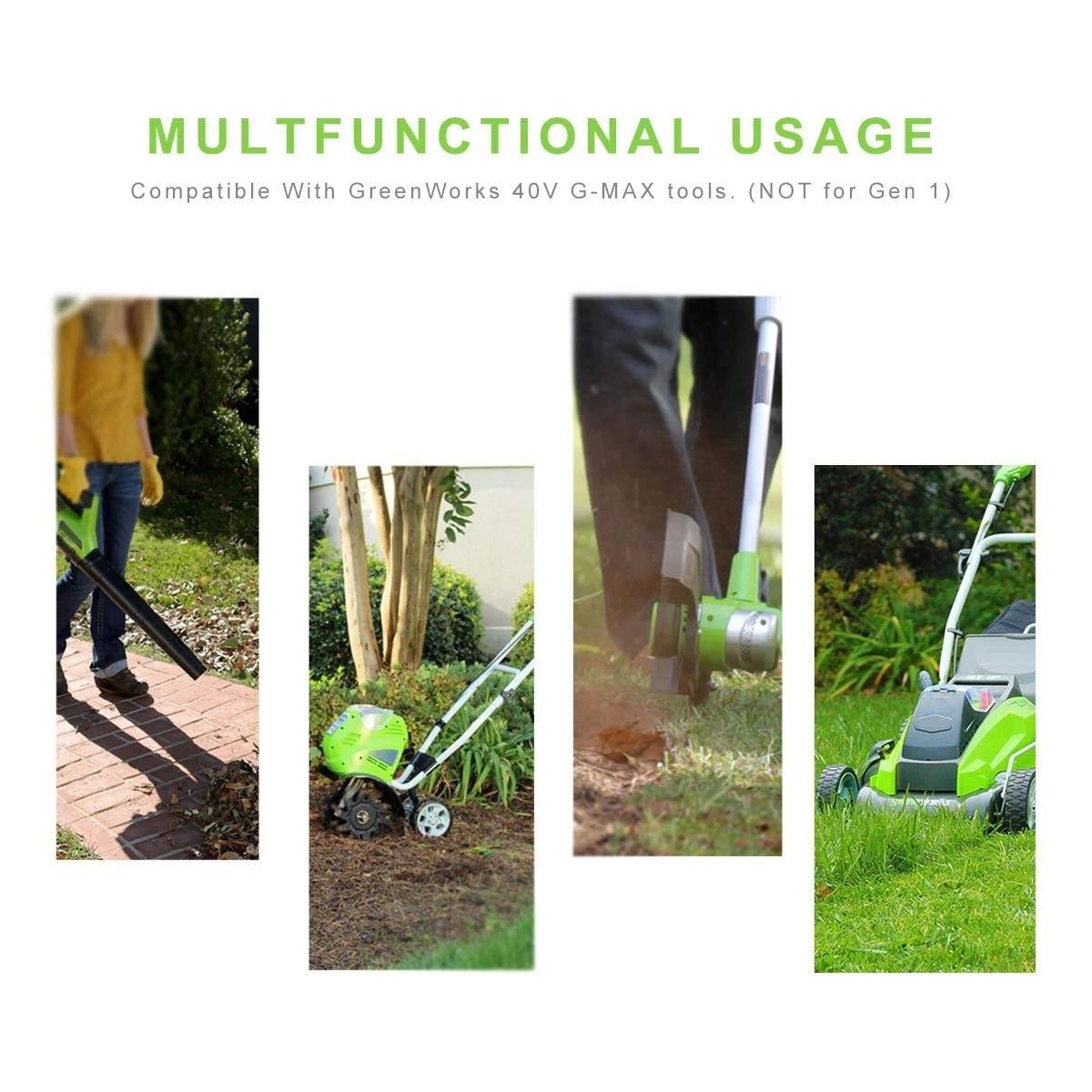 40V 6,0 Ah Ersatz Lithium-Pin cho 6000mAh GreenWorks 29472 29462 Pin Dụng cụ điện G-MAX 29252 20202 22262 25312 L50 Màu sắc: 1 cái1