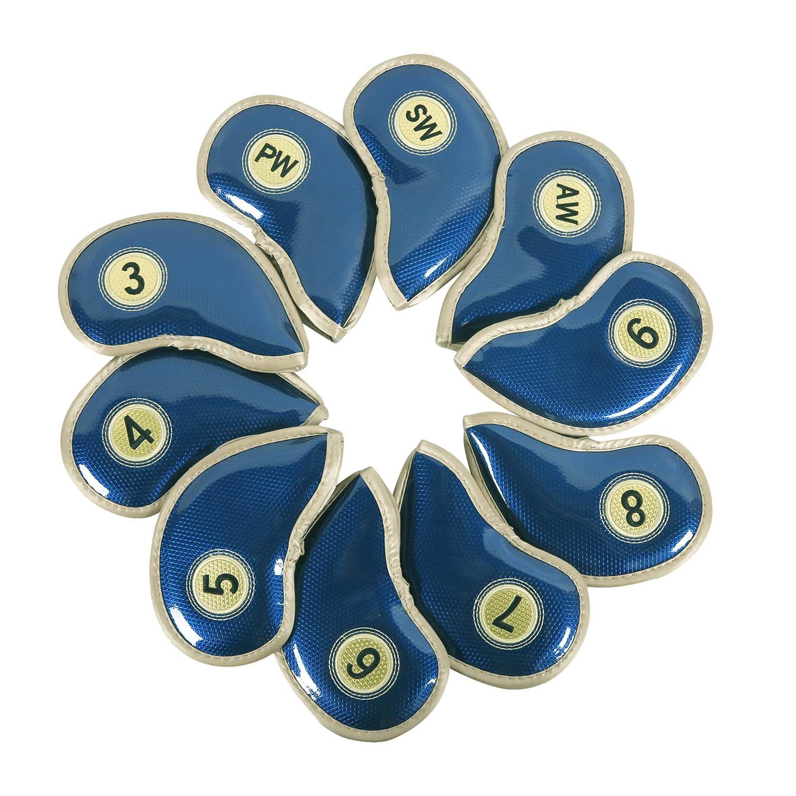 10x Iron Headcovers for Golf Clubs ,Portable Golf Iron Head Protector, Golf Iron Protective Sleeve Golf Iron Head Covers for Golfer Equipment