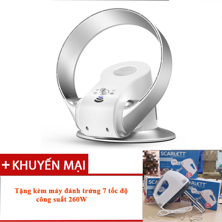 (Kèm máy đánh trứng) Quạt không cánh siêu mát an toàn KJapan CR-305 - Hàng chính hãng