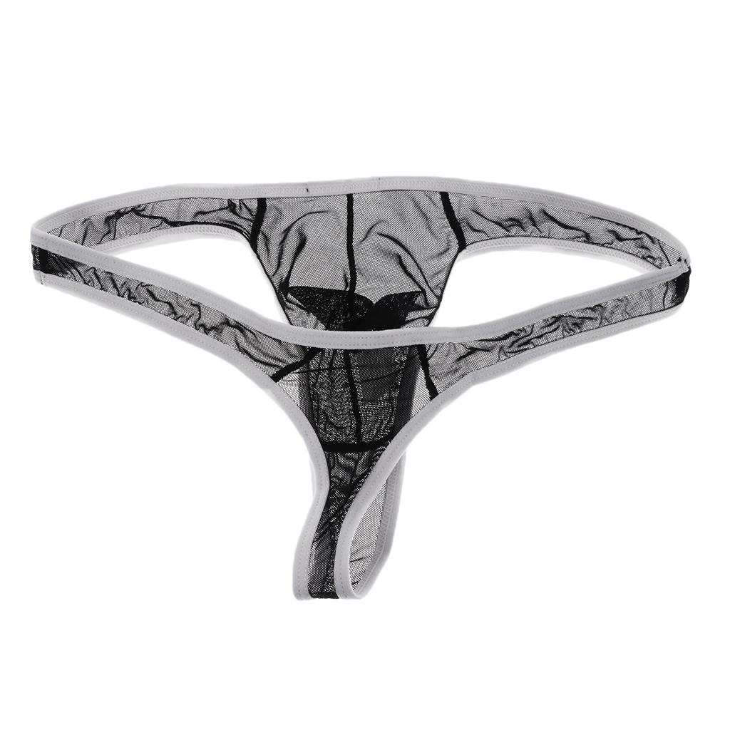 27-35inch Sexy Mens See-through Mesh Underwear Mesh Pouch Briefs Bikini Underpants