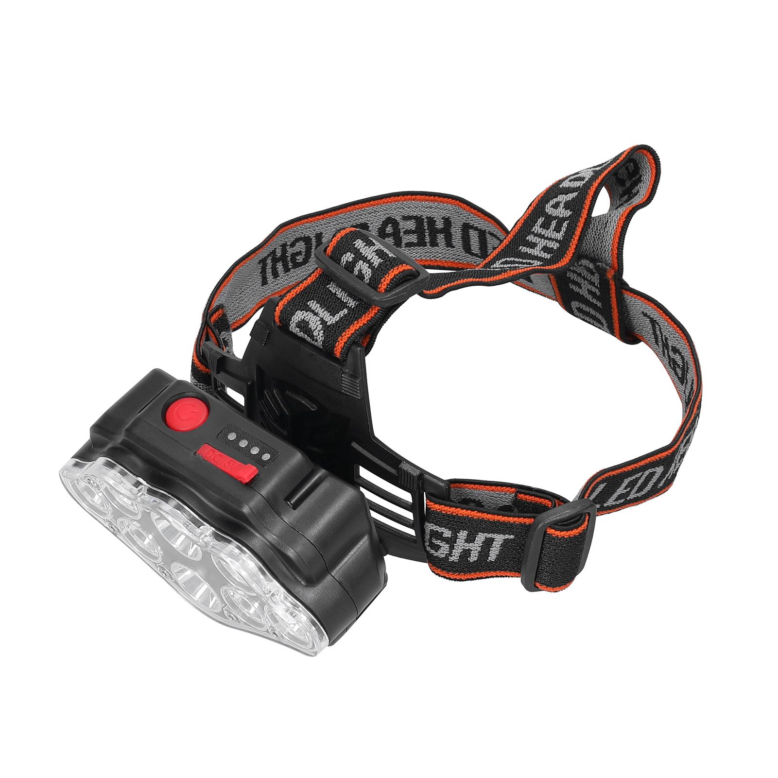 8LED Battery Display Headlamp Outdoor Camping Fishing LED Headlight Waterproof HeadLight USB Reachargeable HeadLantern