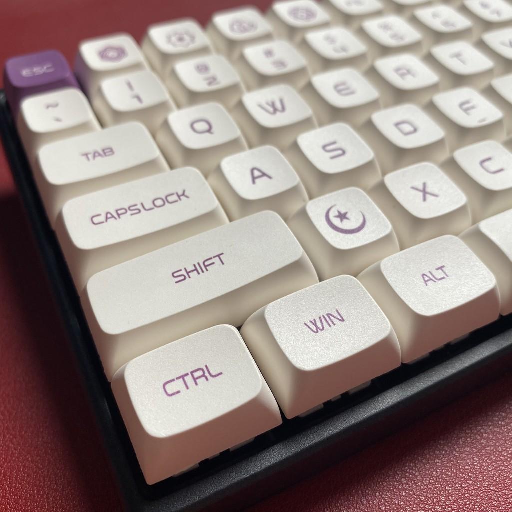 Keycap Violet On Cream Magical Cho Bàn Phím Cơ Chất Liệu Thick PBT Profile XDA In Dyesub 137 Phím | Gearbros