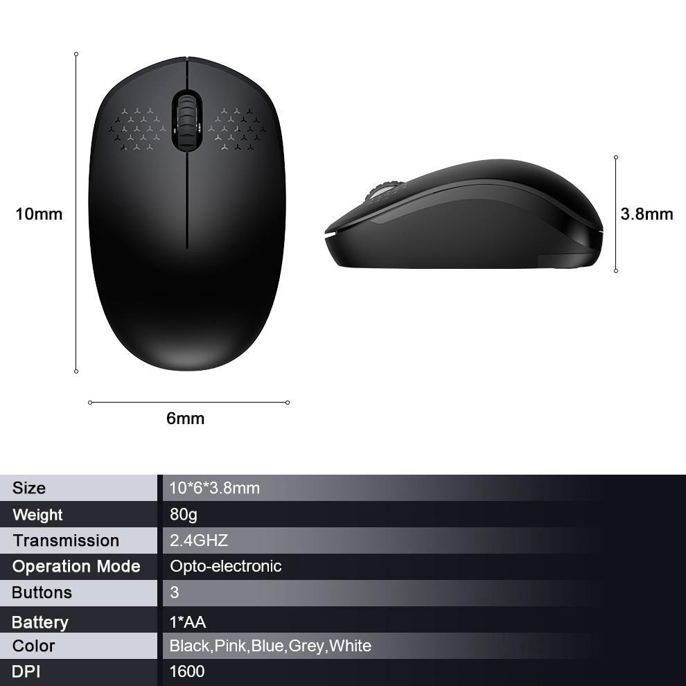 Chuột máy tính không dây 2.4ghz 1600 Dpi