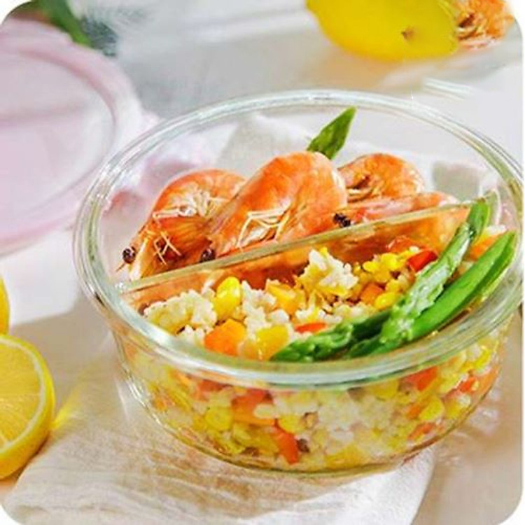 Hộp Thố Thủy Tinh 2 - 3 Ngăn Có Nắp Ron Chống Tràn Đựng Cơm Văn Phòng Sử Dụng Được Lò Vi Sóng Siêu Tiện Tợi