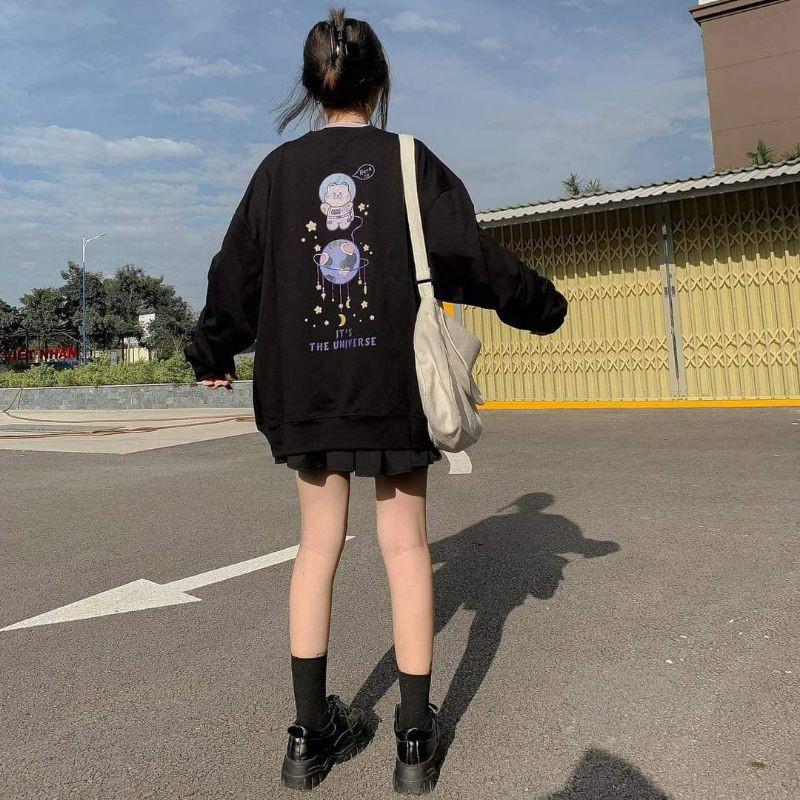 Áo Sweater Dài Tay UNI MOON Form Rộng Vải Nỉ Unisex Ulzzang