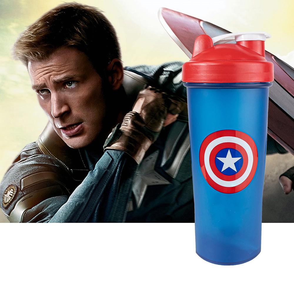 Bình Lắc Shaker Tập Gym 700ML - Siêu Anh Hùng Marvel, DC