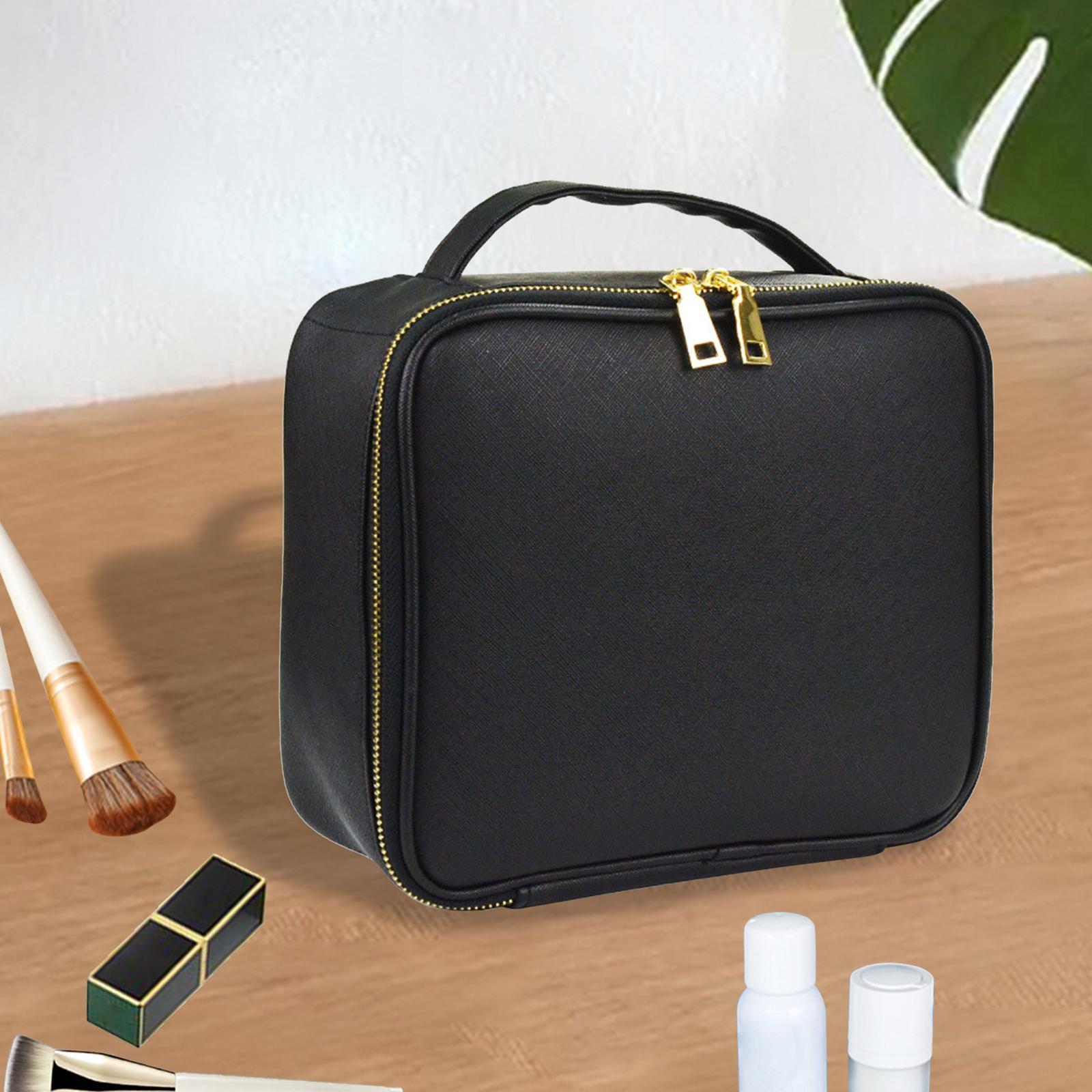 Makeup Cosmetic Bag Double Zipper Storage Washable Organizer for Accessories Shampoo