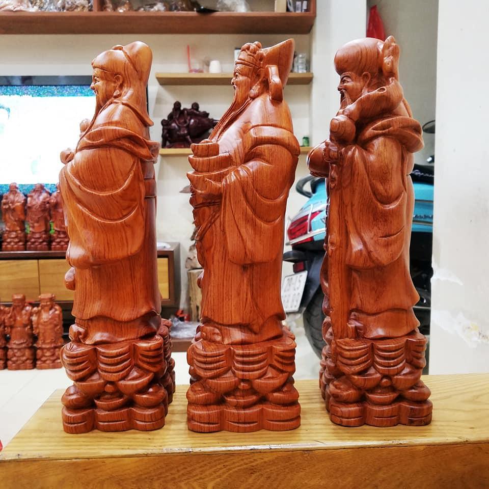 Bộ tượng tam đa phúc lộc thọ gỗ hương