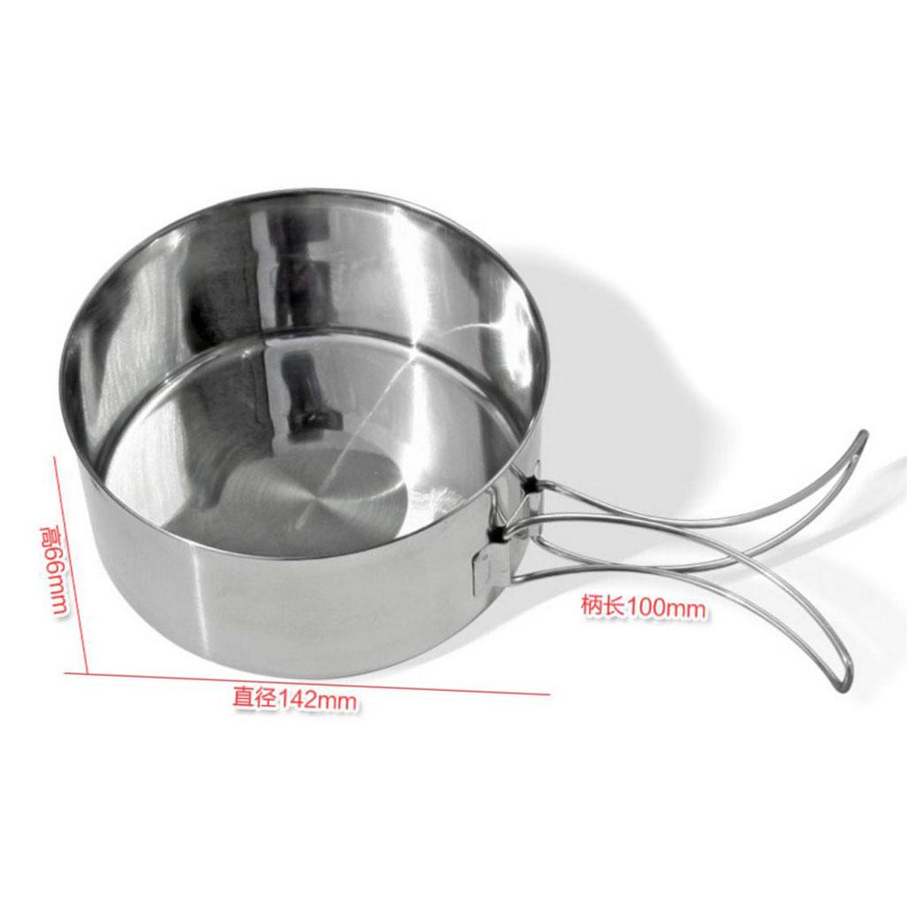 Portable Tableware Frying Pan Bento Food Container Snack Box Mess-Kit Hiking