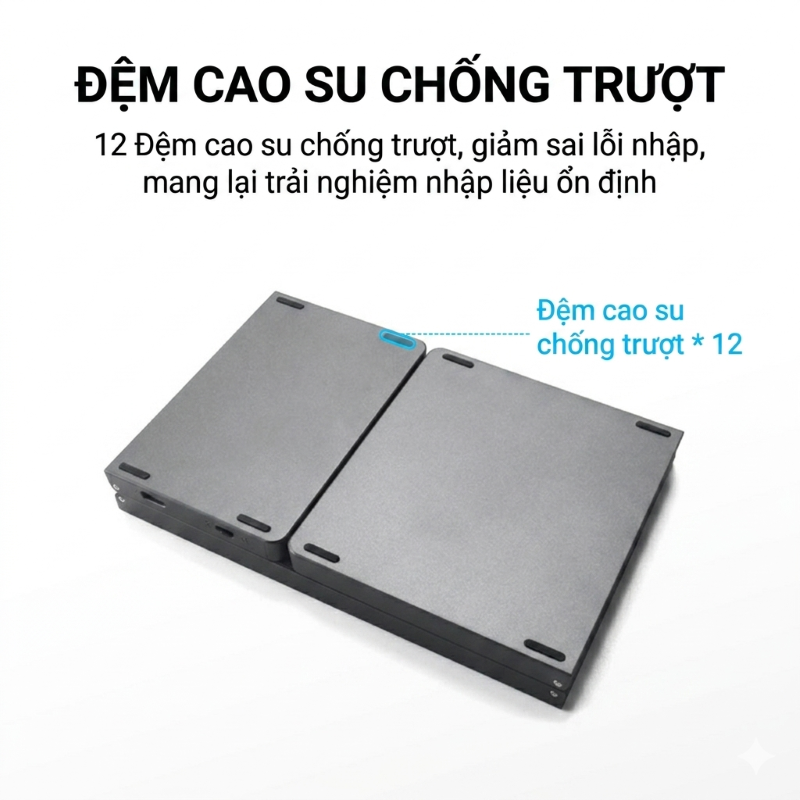 Bàn phím Gấp gọn mini không dây Bluetooth B89T có chuột touchpad - pin sạc TypeC cho PC Laptop điện thoại máy tính bảng- HÀNG NHẬP KHẨU