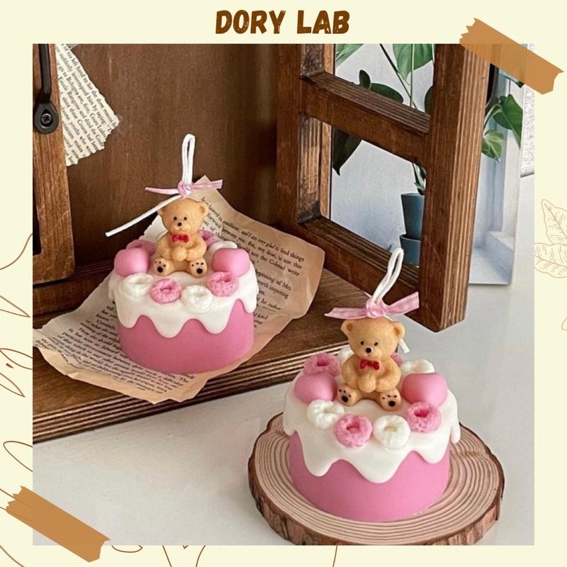 Nến Thơm Bánh Kem Gấu Con Handmade Không Khói - Dory Lab