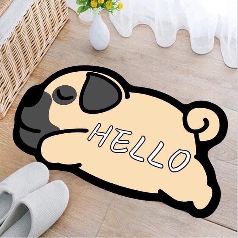 Thảm Lau Chân 3D Hình Thú Chống Trượt,Chống Hôi Chân,Thấm Hút Tốt.