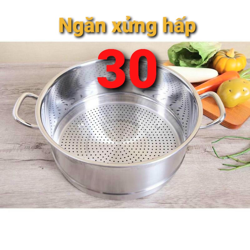 Ngăn xửng hấp inox 430 size 30, ngăn inox đồ xôi ,hấp xôi  3_5kg,