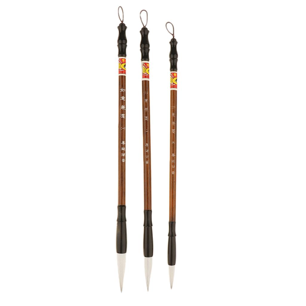 2x3 x Chinese Calligraphy Brushes Wolf Hair Brushes Drawing Brushes L/M/S Size