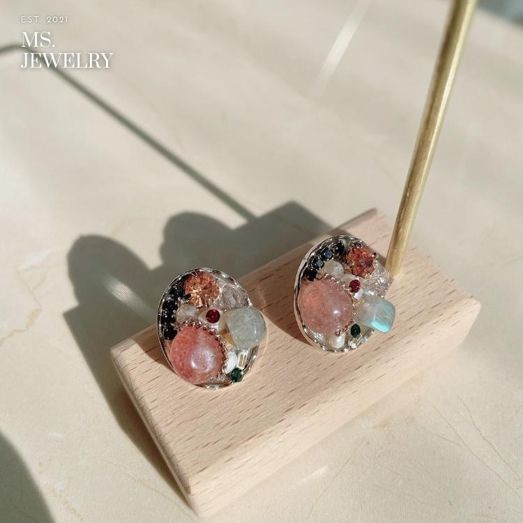 Bông Tai Nụ Ms Jewelry Chế Tác Thủ Công Handmade Phong Cách Hàn Quốc U15