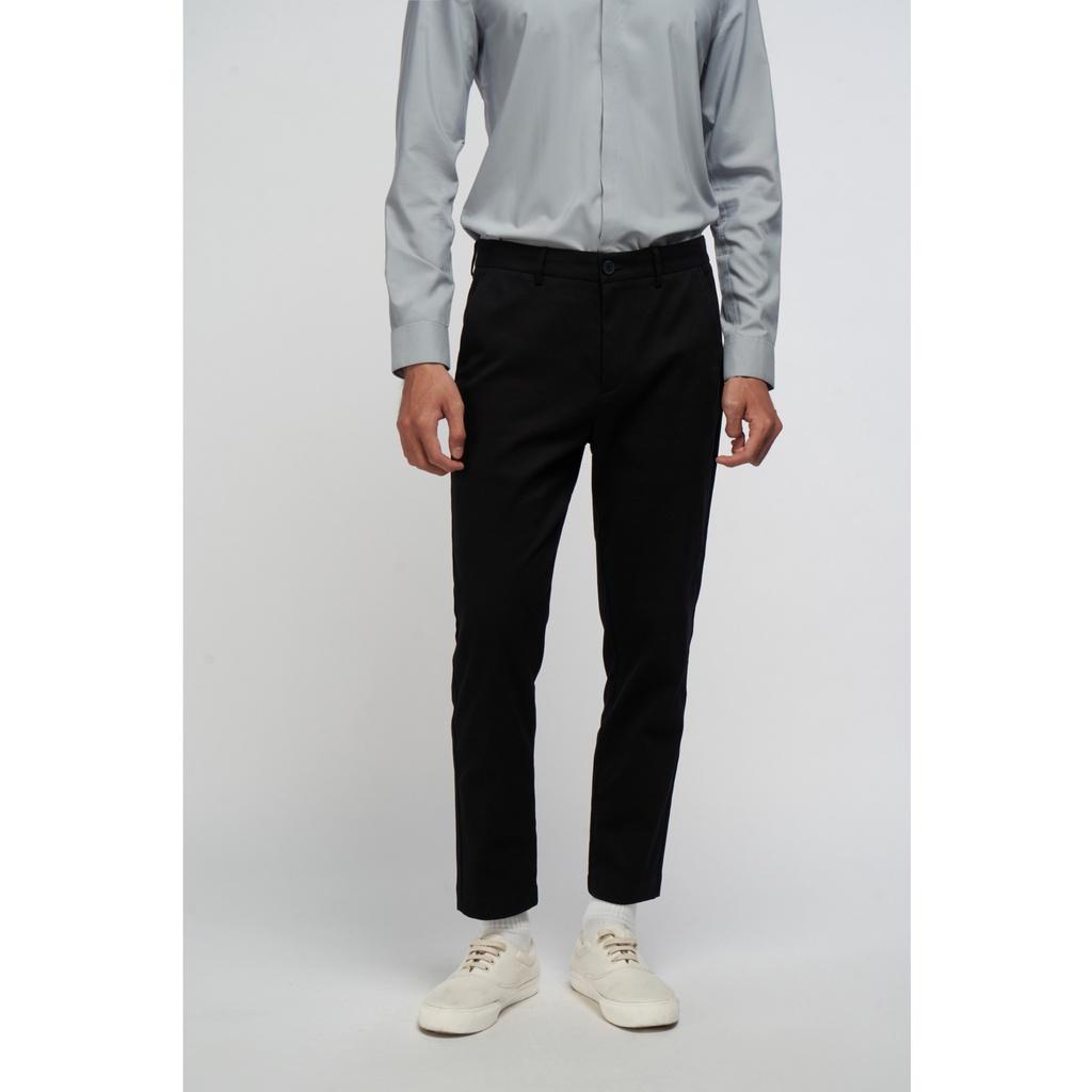 QUẦN KAKI NAM form slim crop chất vải kaki cotton cao cấp có độ co giãn nhẹ - 10F21PCA002CR1 | LASTORE MENSWEAR