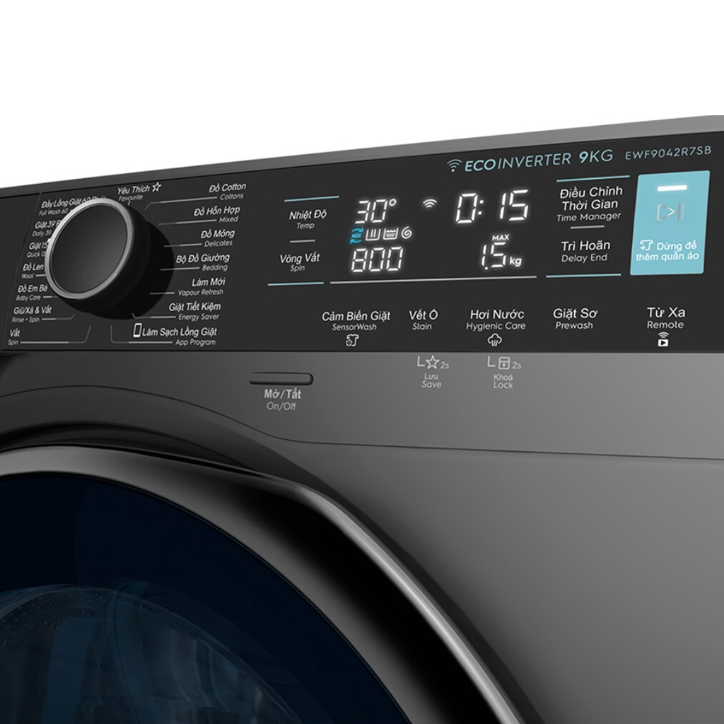 Máy giặt Electrolux Inverter 9 kg EWF9042R7SB - chỉ giao Hà Nội