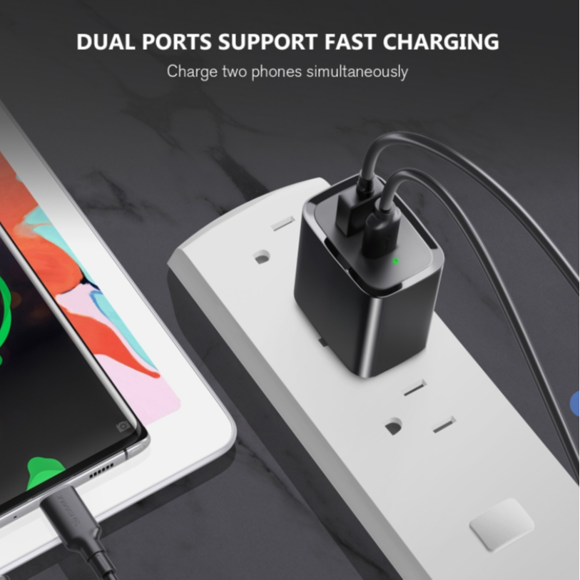 Củ Sạc Nhanh PD 18W/20W (Type-C)/ QC3.0 (USB Quick Charger) 2 cổng Power dành cho Iphone/ Ipad/ Samsung/Oppo/Xiaomi - Hàng Nhập Khẩu