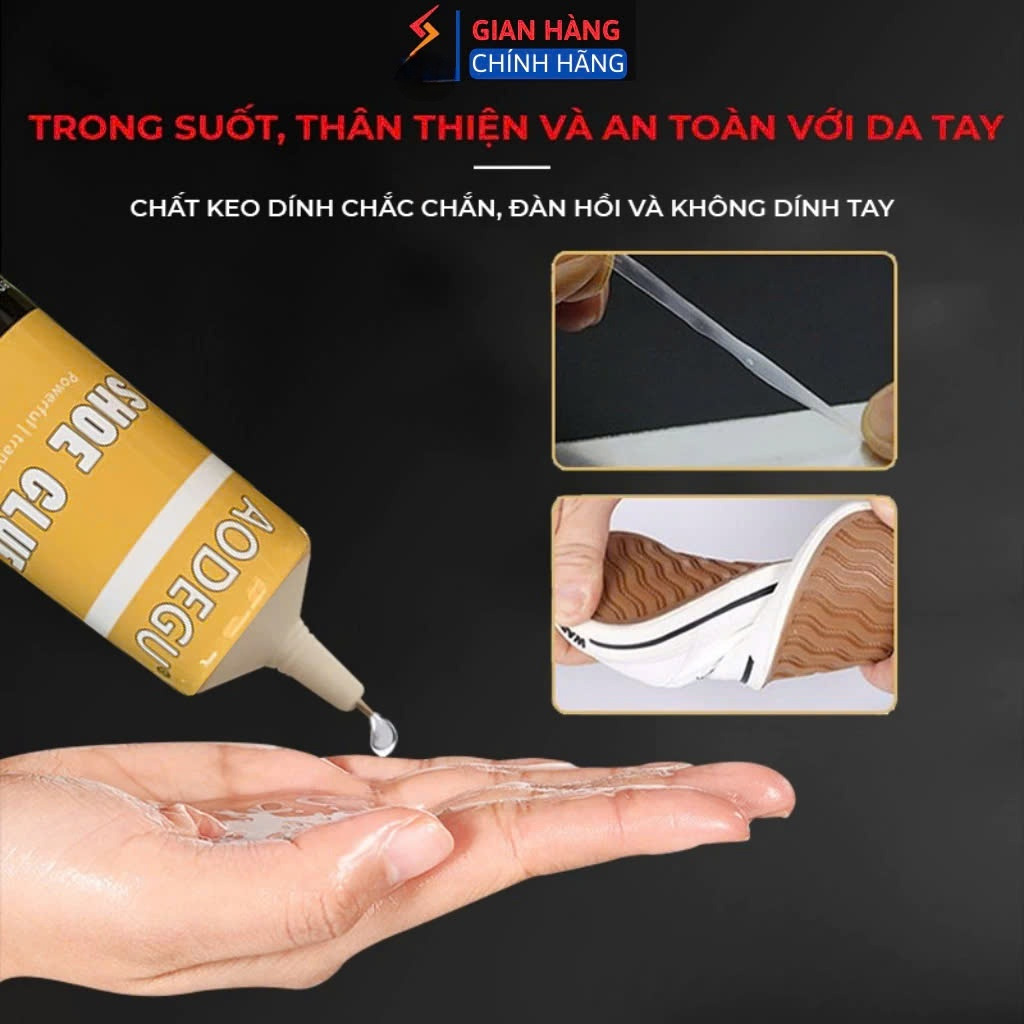 Keo dán giày bền chặt, chống thấm hiệu quả. thiết kế nhỏ gọn, tiện lợi