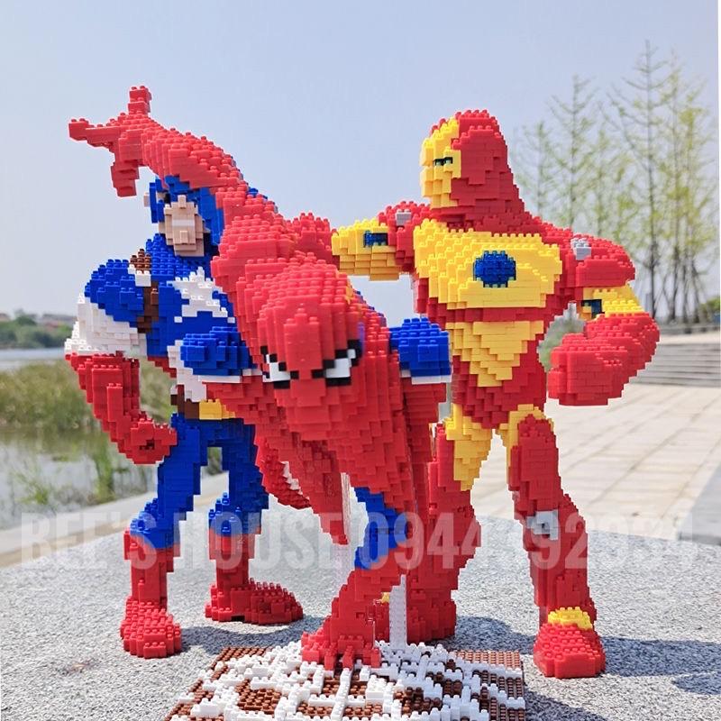 Đồ chơi lắp ráp nano block 3d xếp hình siêu nhân người nhện quà tặng sinh nhật lắp ghép đồ decor