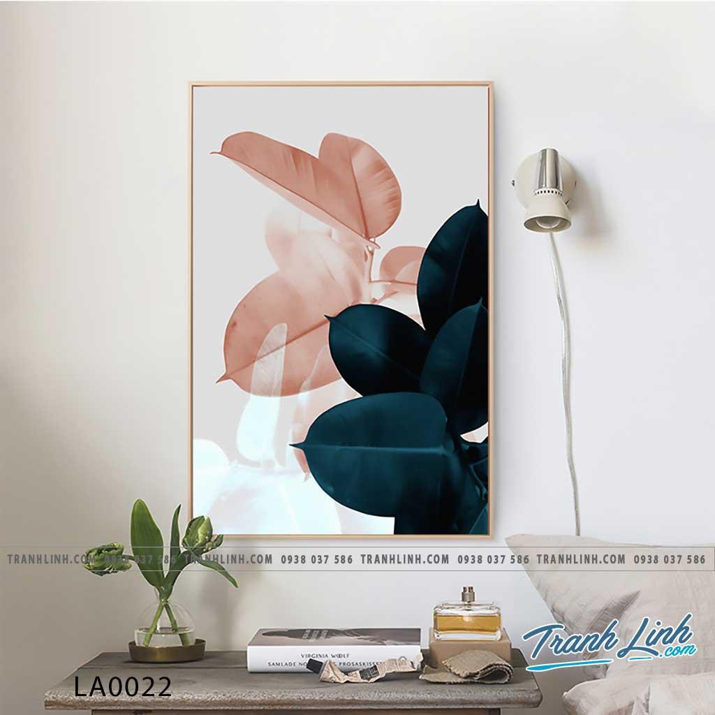 Tranh canvas treo tường lá cây trang trí cầu thang LA.cth0012