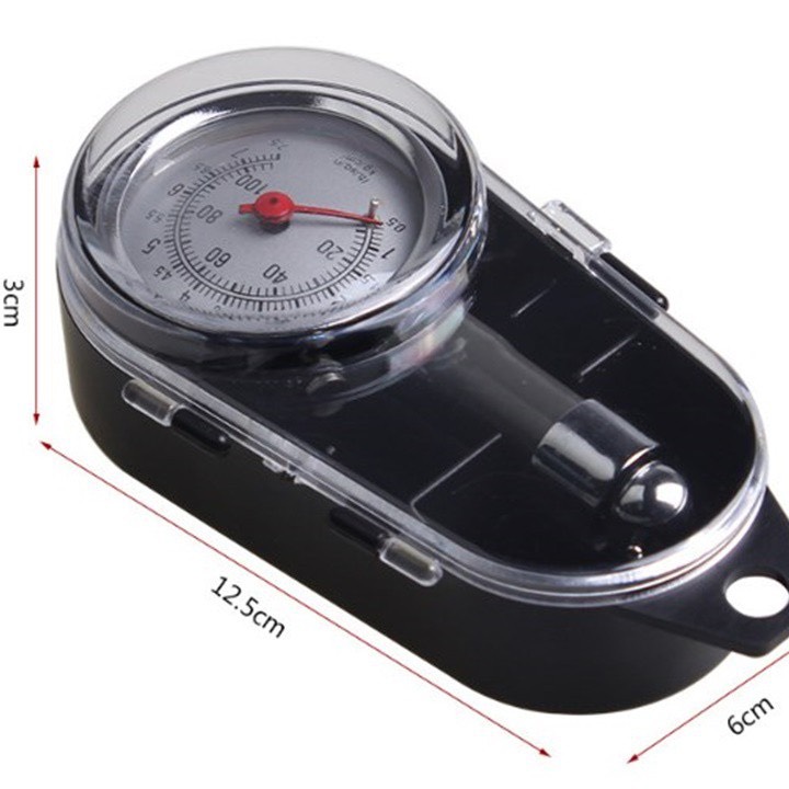 Đồng hồ đo kiểm tra áp suất lốp xe ô tô, xe máy chất liệu kim loại
