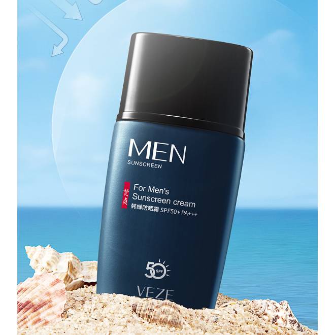 kem chống nắng dưỡng trắng nâng tone Nam giới Veze Sunscream For Men's SPF50+ 45g