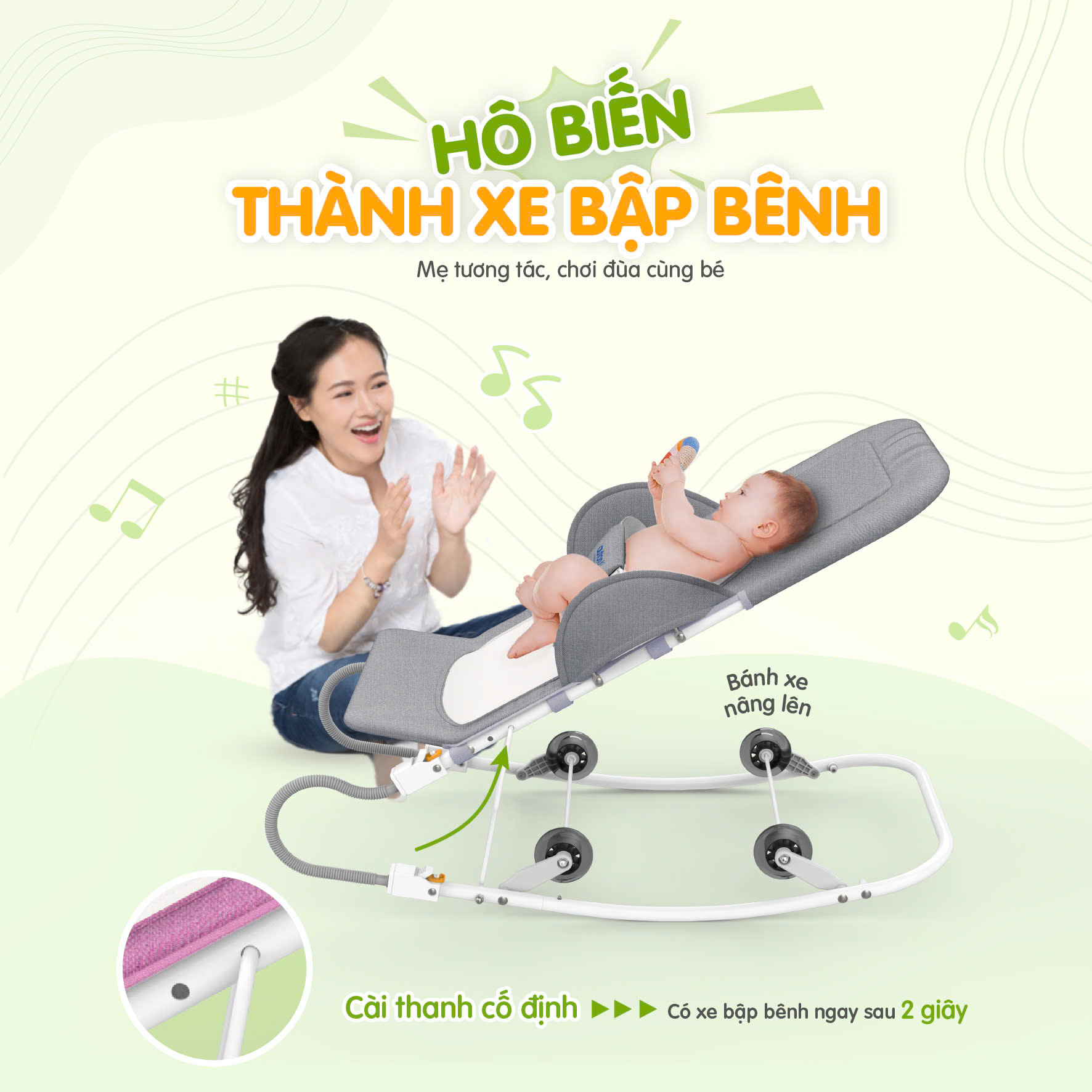 Xe nhún ăn bột có mui Autoru F3 Hàng chính hãng