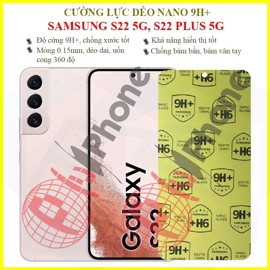 Dán cường lực dẻo nano dành cho Samsung S22 5G, S22 Plus 5G