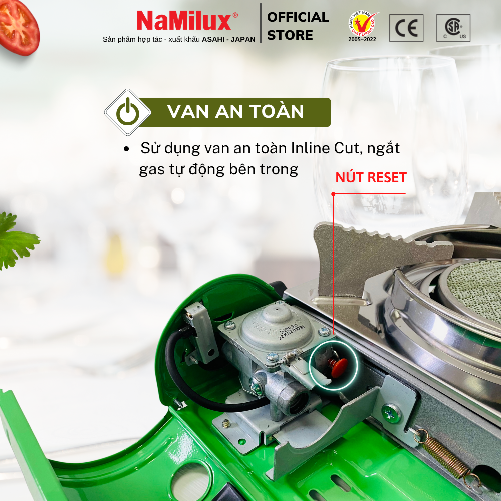 Bếp Gas Mini (Du Lịch) Hồng Ngoại NaMilux NH-P2771PS│Thiết Kế Nhỏ Gọn, Tiết Kiệm Diện Tích│Hàng Chính Hãng