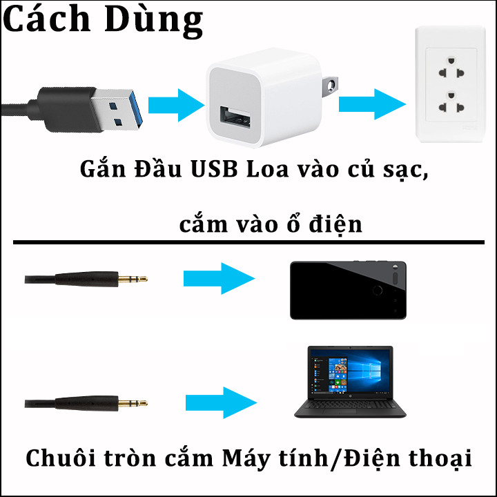 Loa vi tính nghe nhạc cho điện thoại máy vi tính laptop 06 - Hàng Chính Hãng